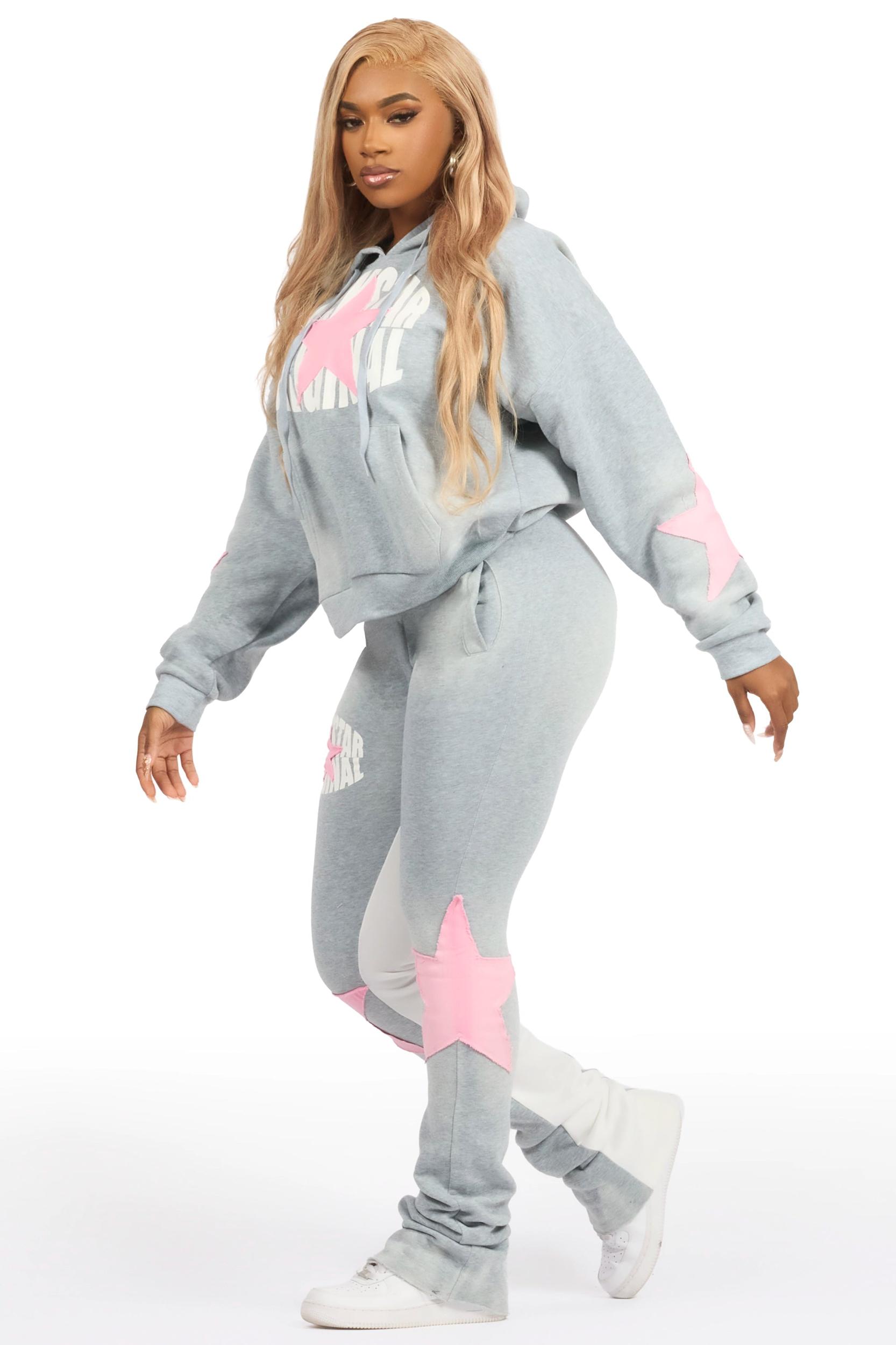 Kaliyah Heather Grey Super Stacked Trackset Female Product Image