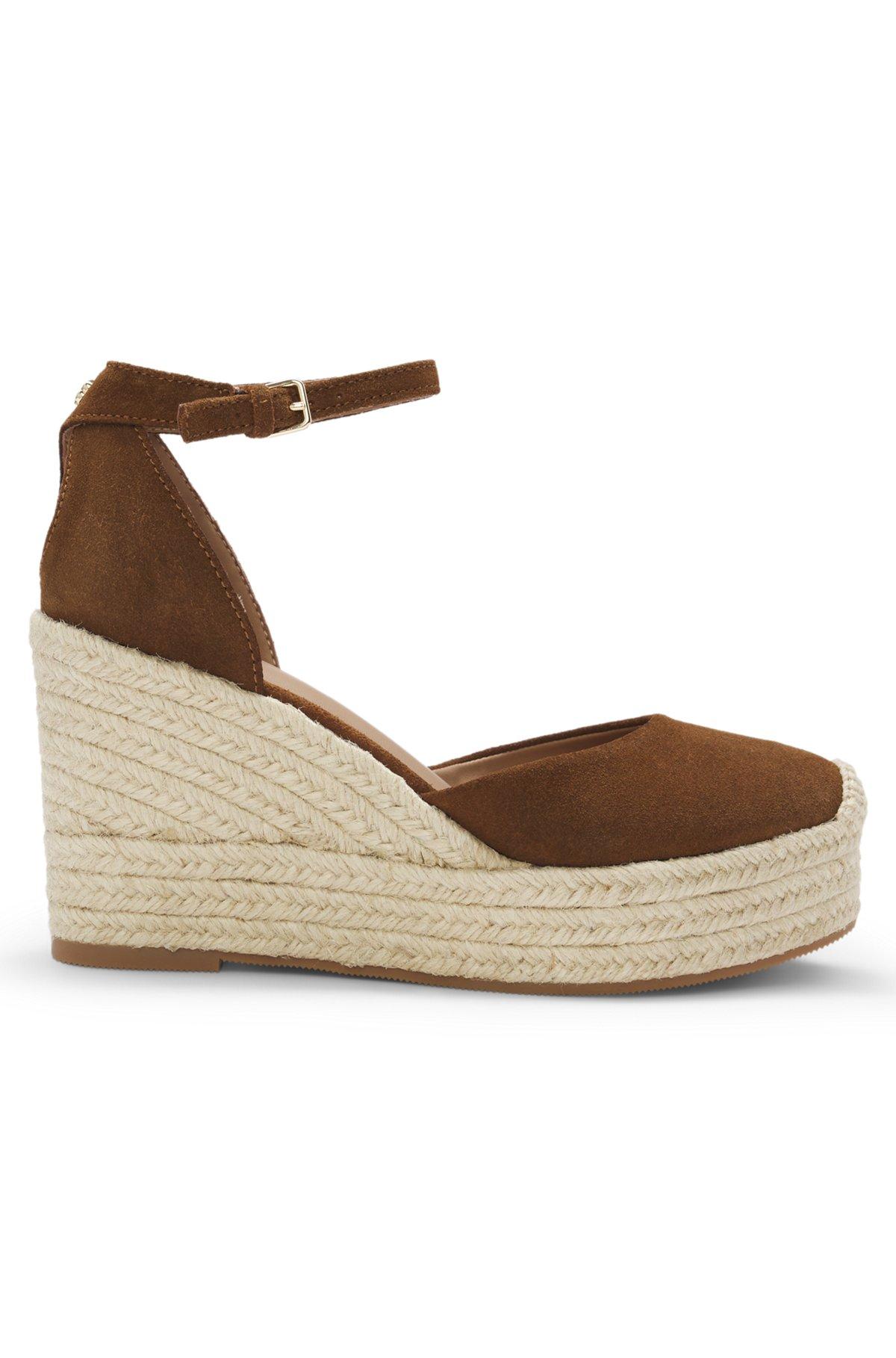 Suede espadrilles with wedge sole Product Image