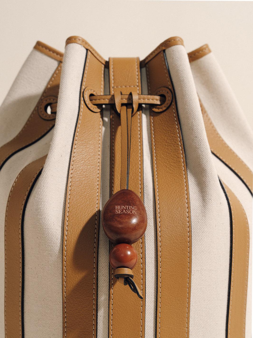 The Extra Large Drawstring in Striped Canvas Product Image