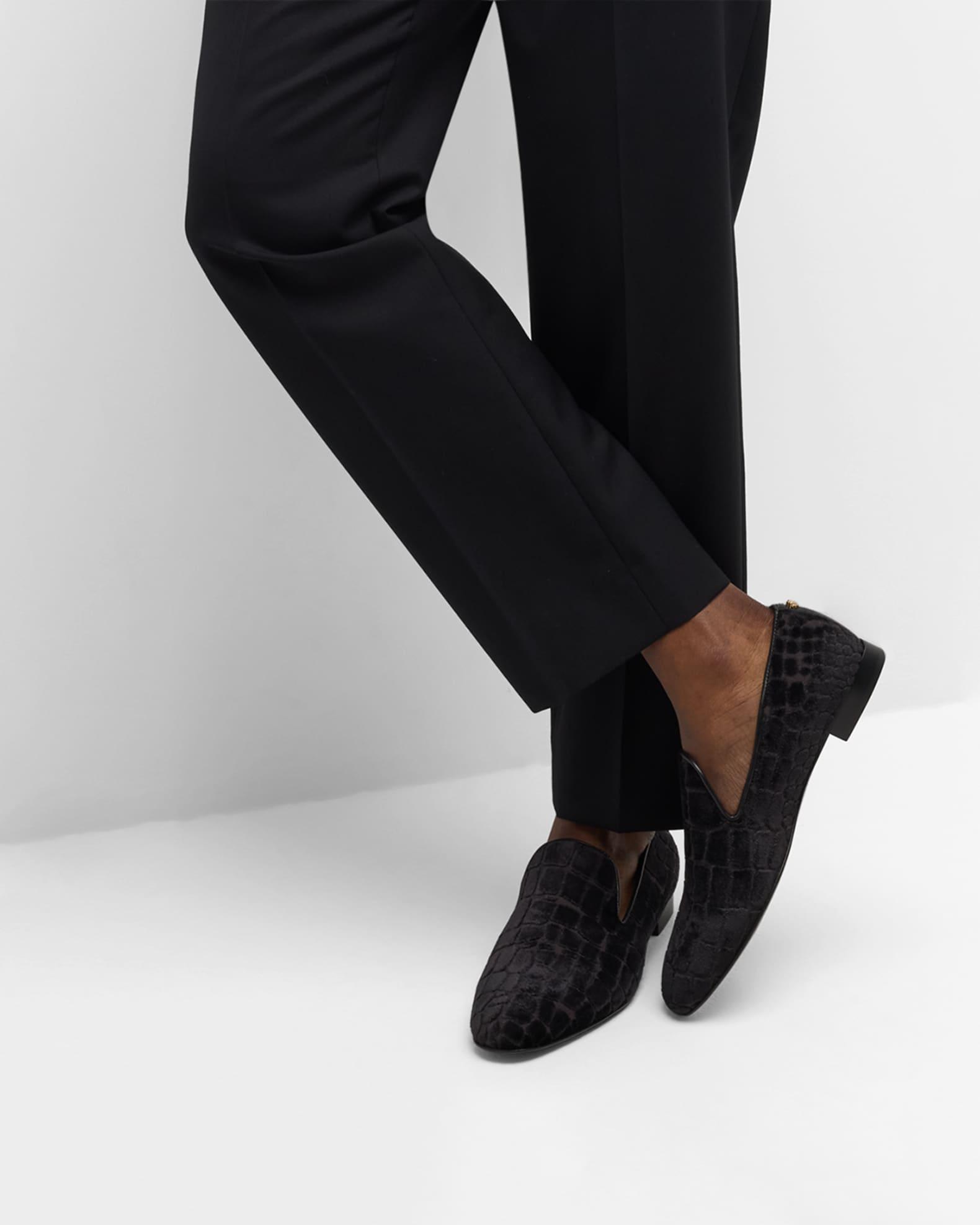 Men's Croc-Stamped Loafers Product Image