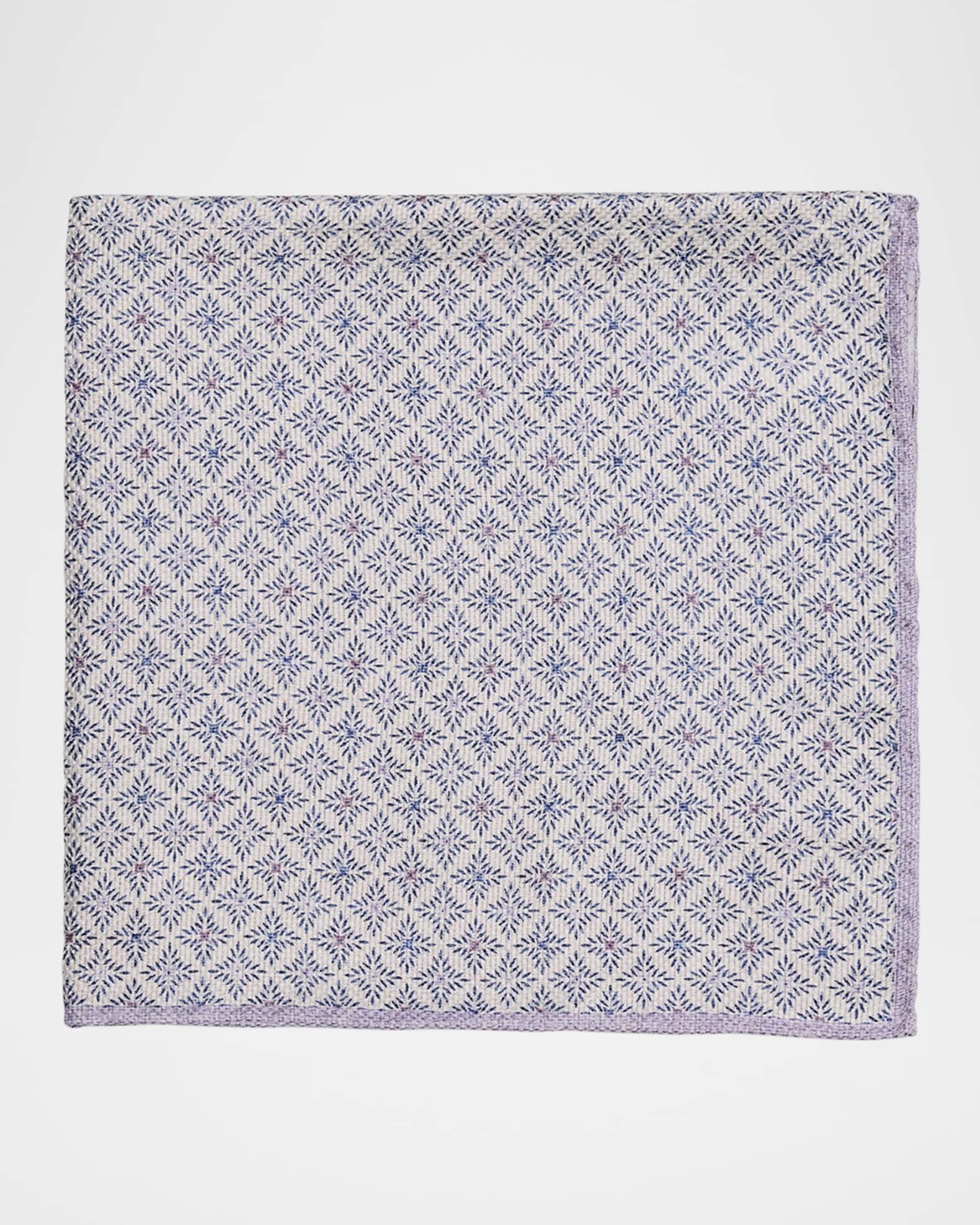 Men's Silk Geometric Pocket Square Product Image