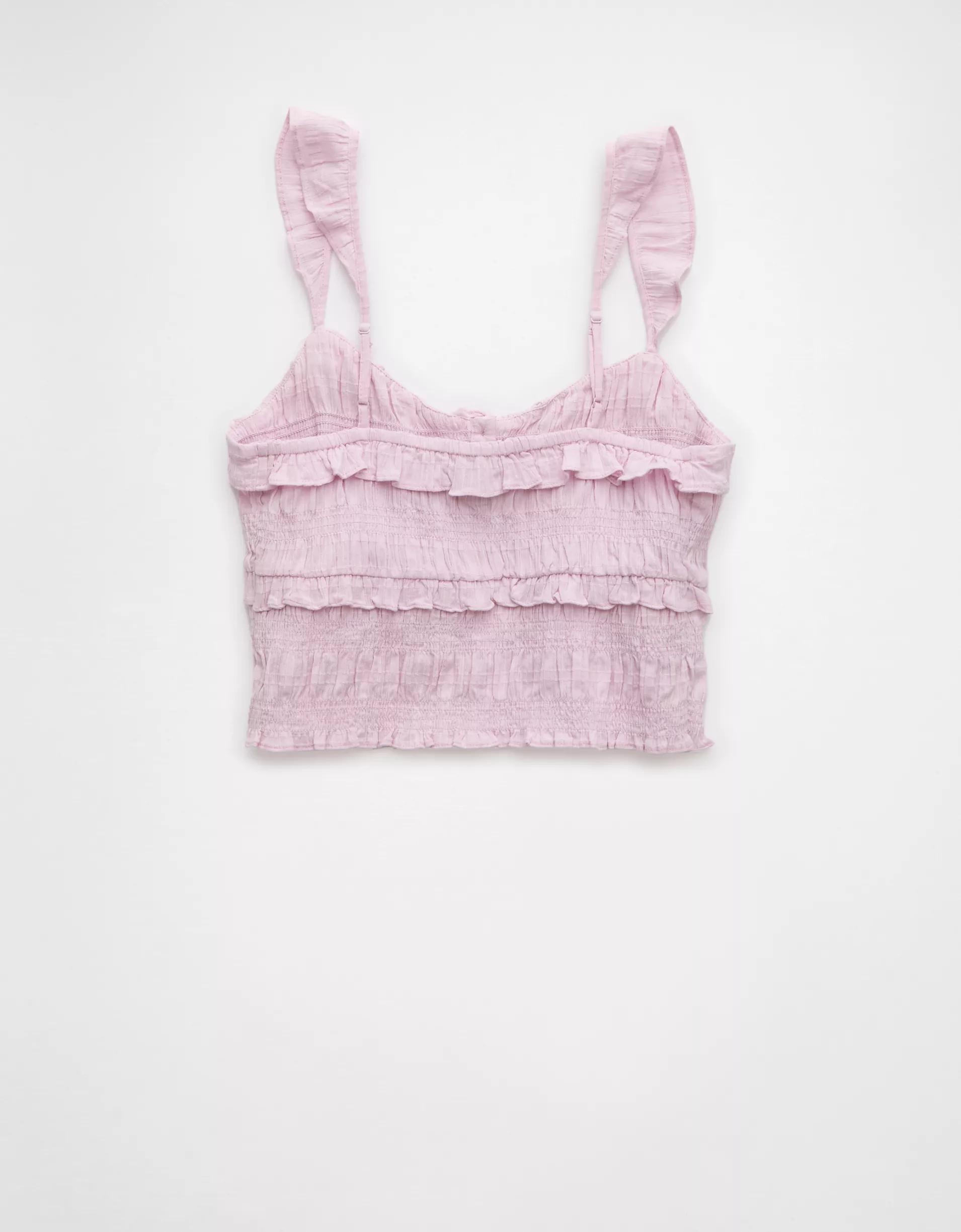 AE Smocked Ruffle Tank Top Product Image