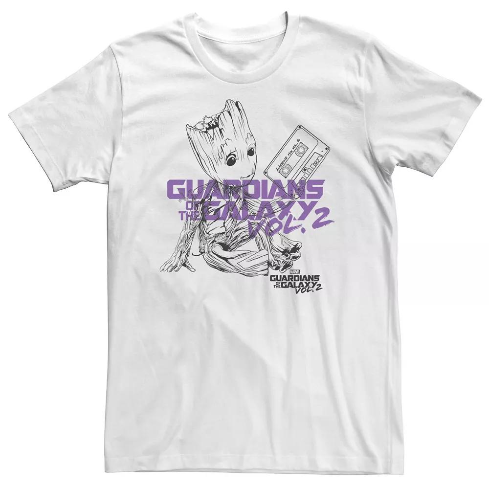 Big & Tall Marvel Guardians Of The Galaxy Vol. 2 Groot Outline Tee, Men's,  Product Image
