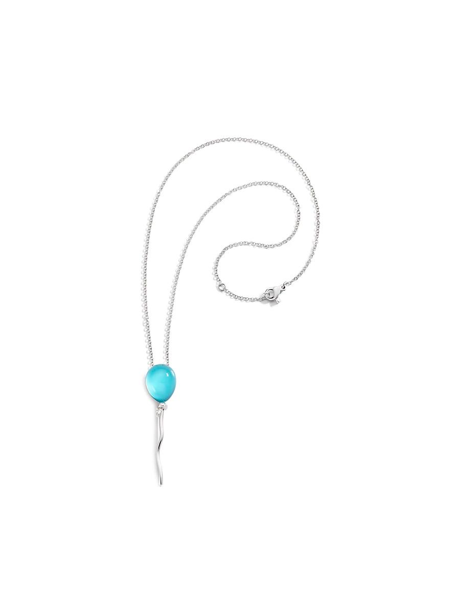 Womens Palloncino 18K White Gold, Rock Crystal, & Multi-Gemstone Pendant Necklace Product Image