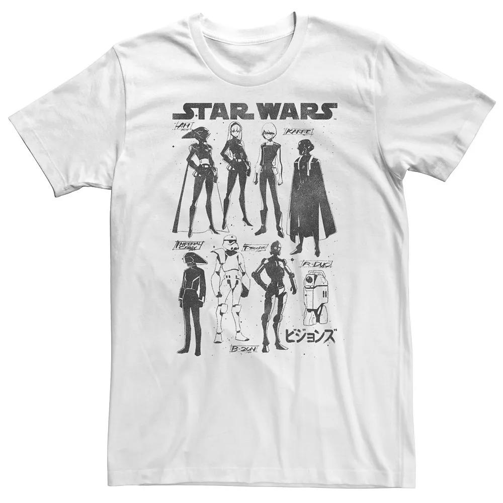 Big & Tall Star Wars: Visions Kanji Style Character Grid Tee, Boy's,  Product Image