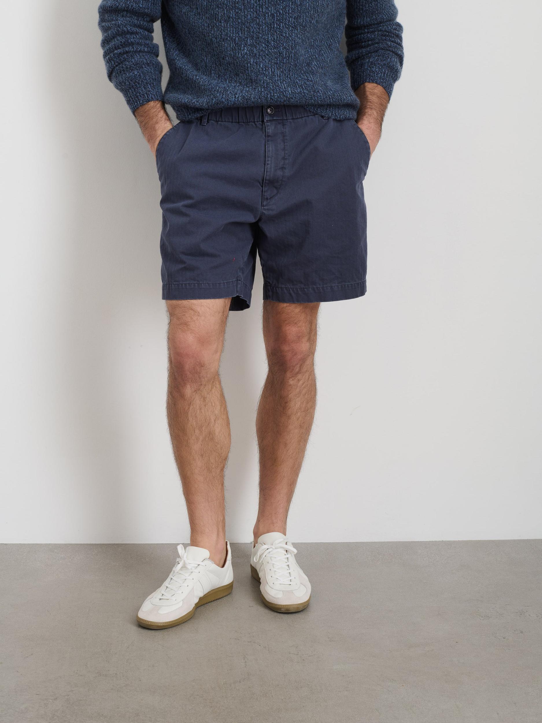 Pull On Short In Cotton Herringbone Product Image