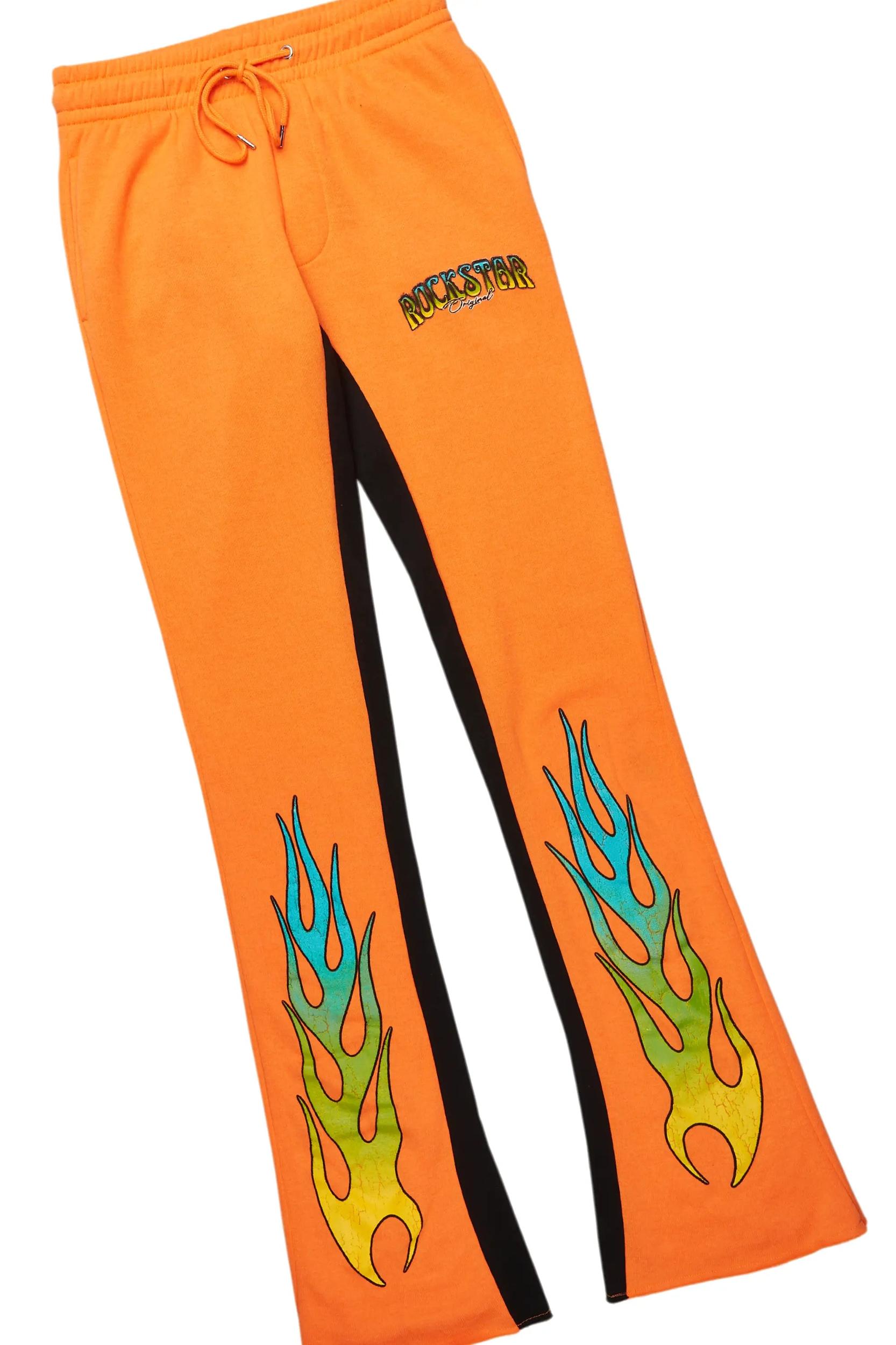 Quito Orange Hoodie/Baggy Track Pant Set Male Product Image