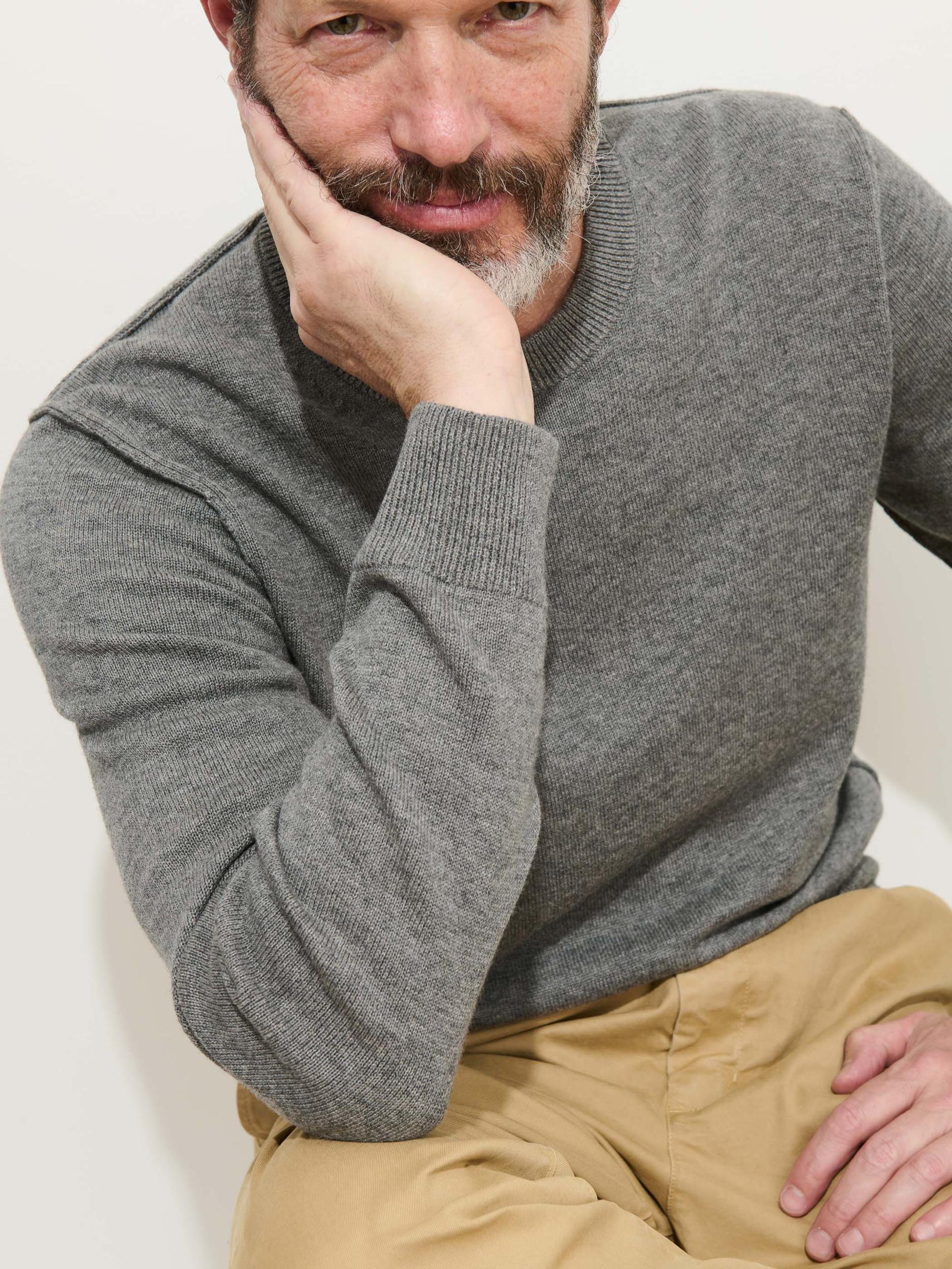 Reverse Seam Crew In Wool Cotton Product Image