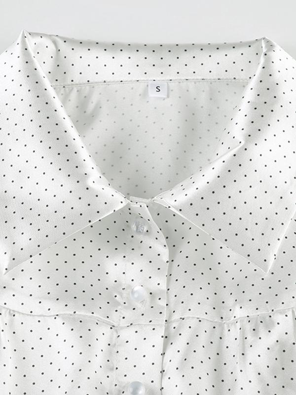 Vintage Lapel Short Sleeves Shirts Product Image