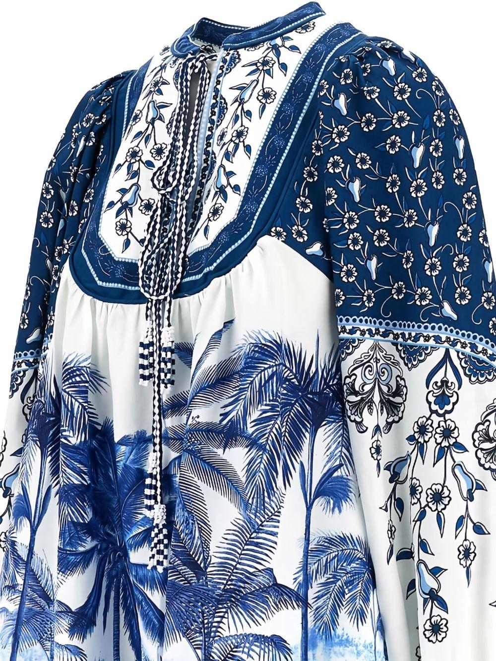 palm-tree print mini dress Product Image