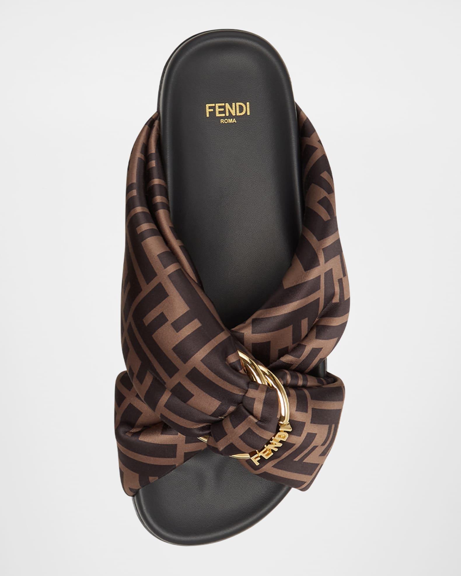 Feel FF Satin Slide Sandals Product Image