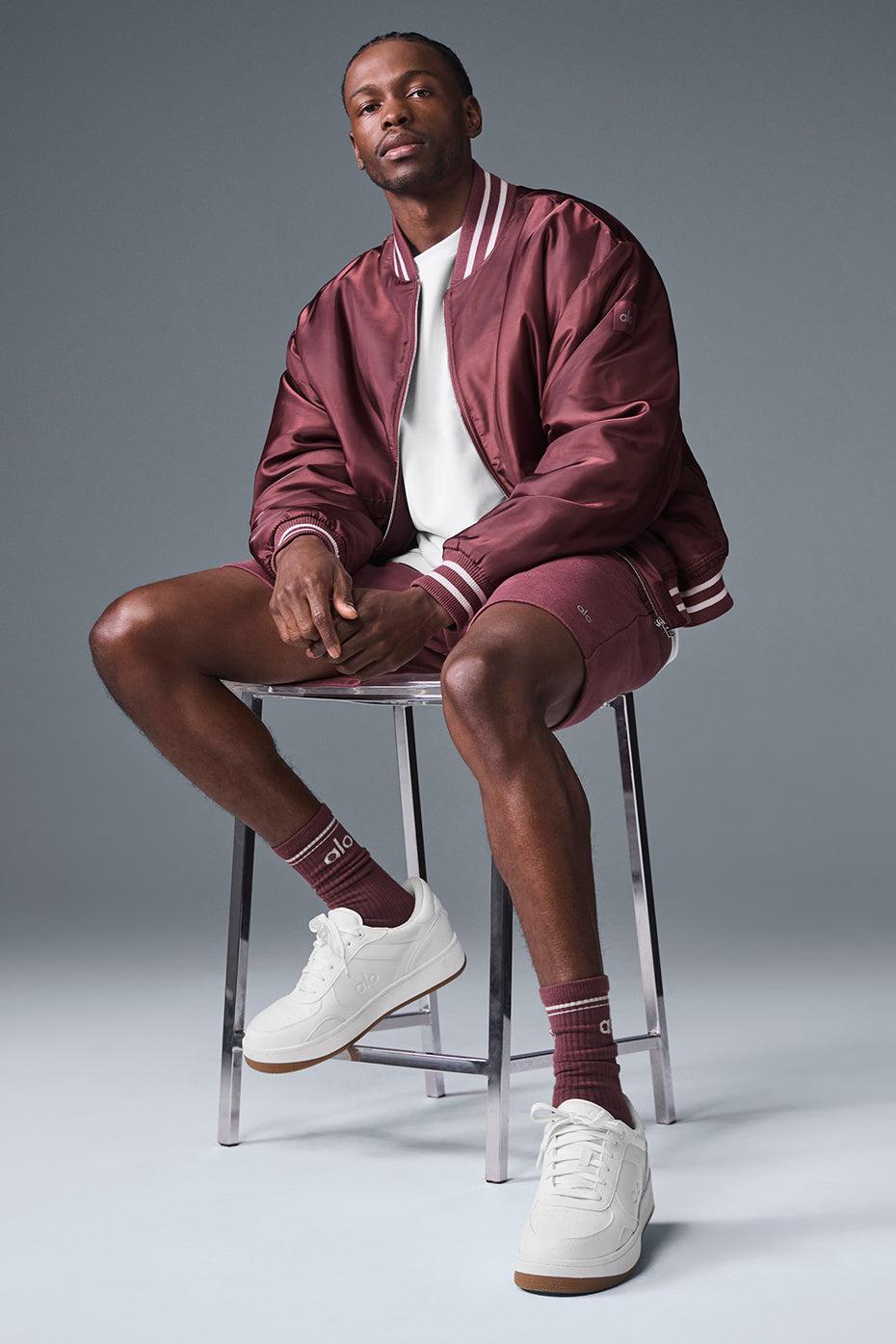 Afterglow Varsity Jacket - Burgundy Truffle Product Image