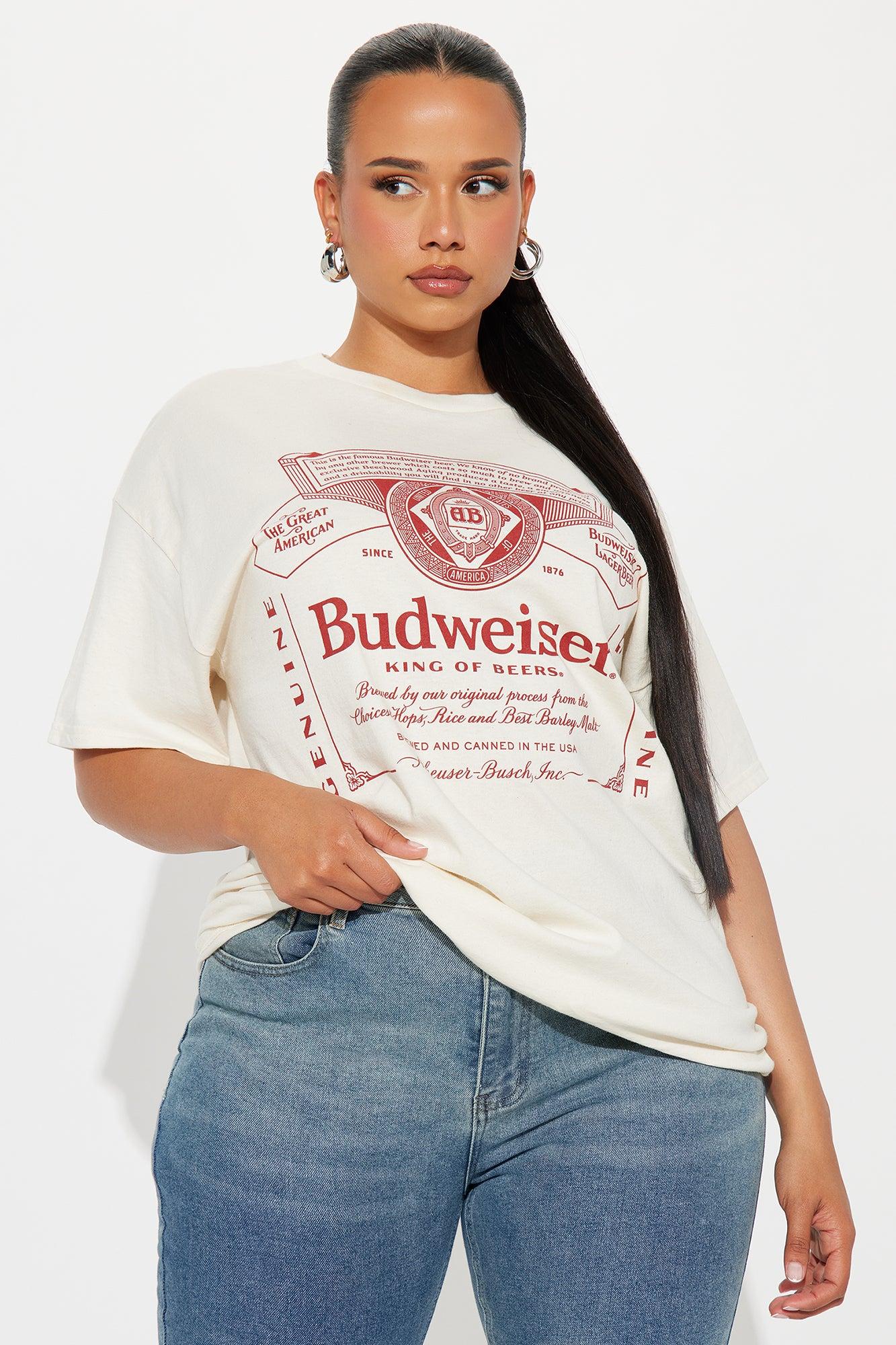 Vintage Budweiser Oversized Tee - Natural Product Image