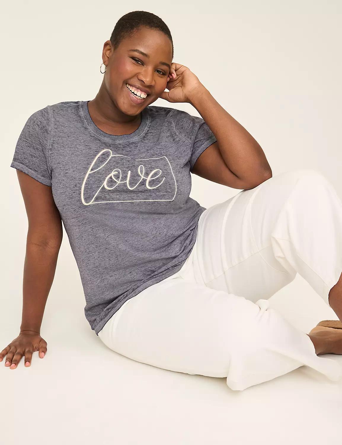 Embroidered Love Graphic Tee Product Image