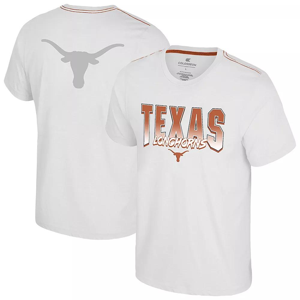 Men's Colosseum White Texas Longhorns Dual Logo T-Shirt, Size: Medium Product Image
