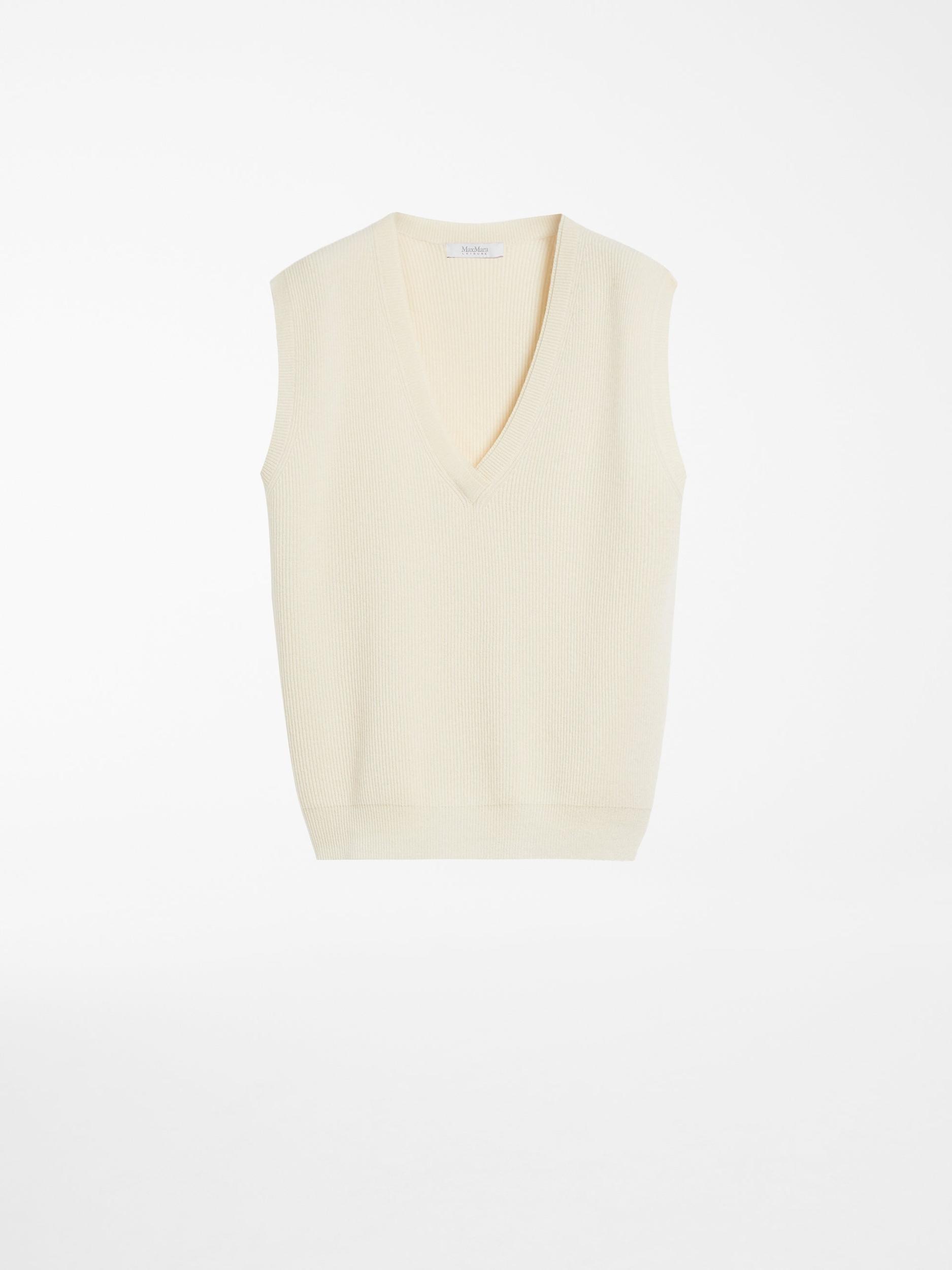 Wool and cashmere yarn gilet Product Image