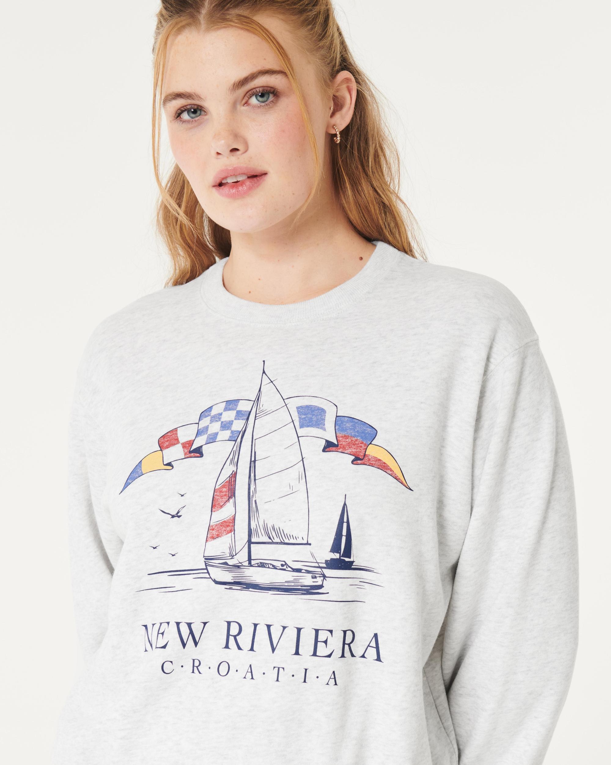Easy New Riviera Croatia Graphic Crew Sweatshirt Product Image