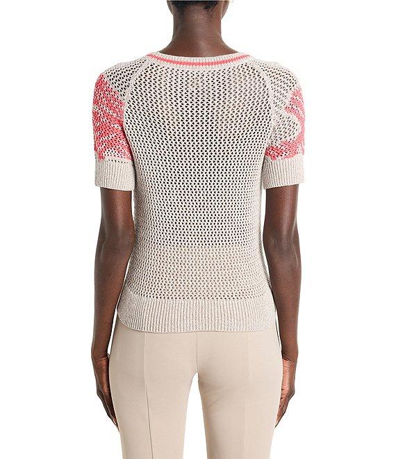 NIC + ZOE Active Dancing Mesh Round Neck Short Sleeve Top Product Image