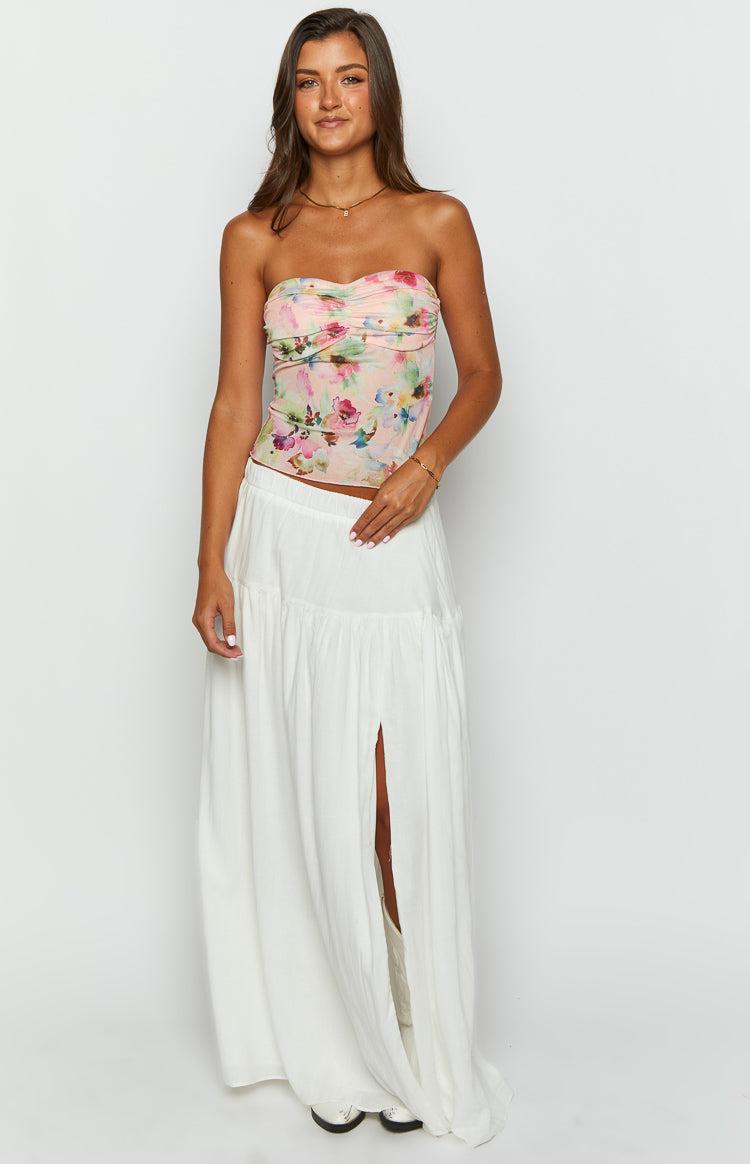 Cade White Maxi Skirt Product Image