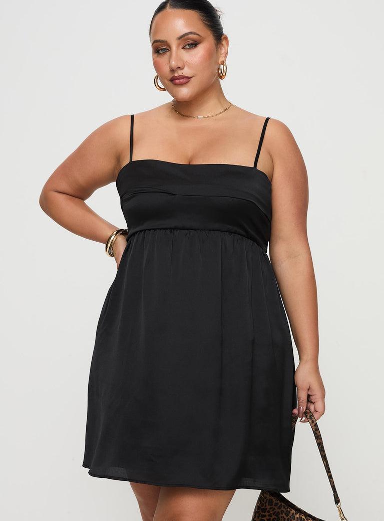 Ortega Mini Dress Black Curve Product Image