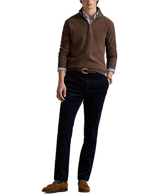 Polo Ralph Lauren Quarter-Zip Mesh-Knit Sweater Product Image