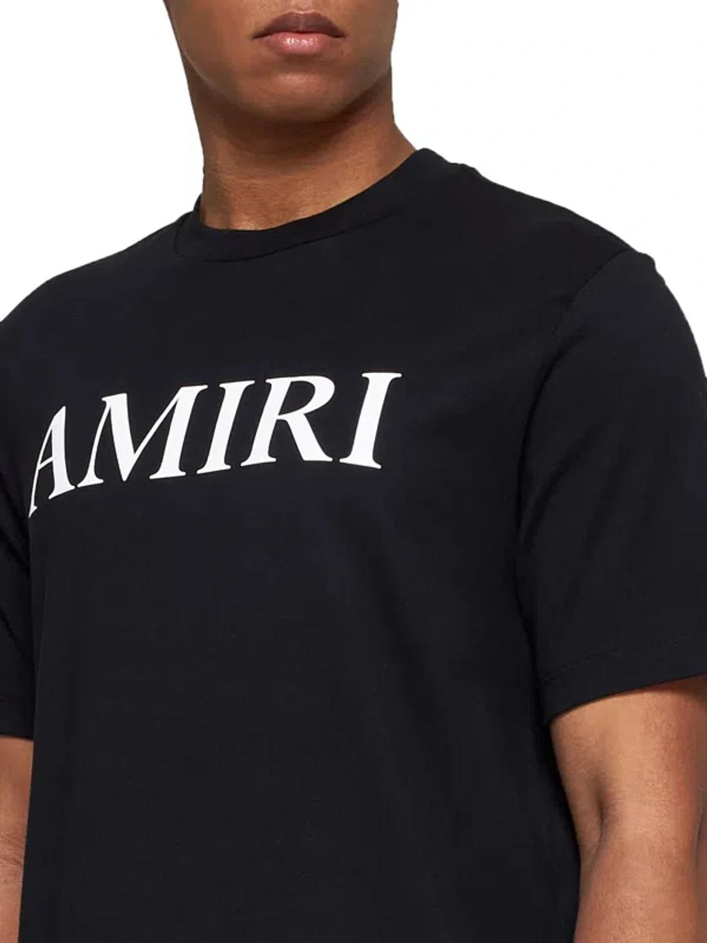 AMIRI Cotton T-shirt With Logo Print In Black Product Image