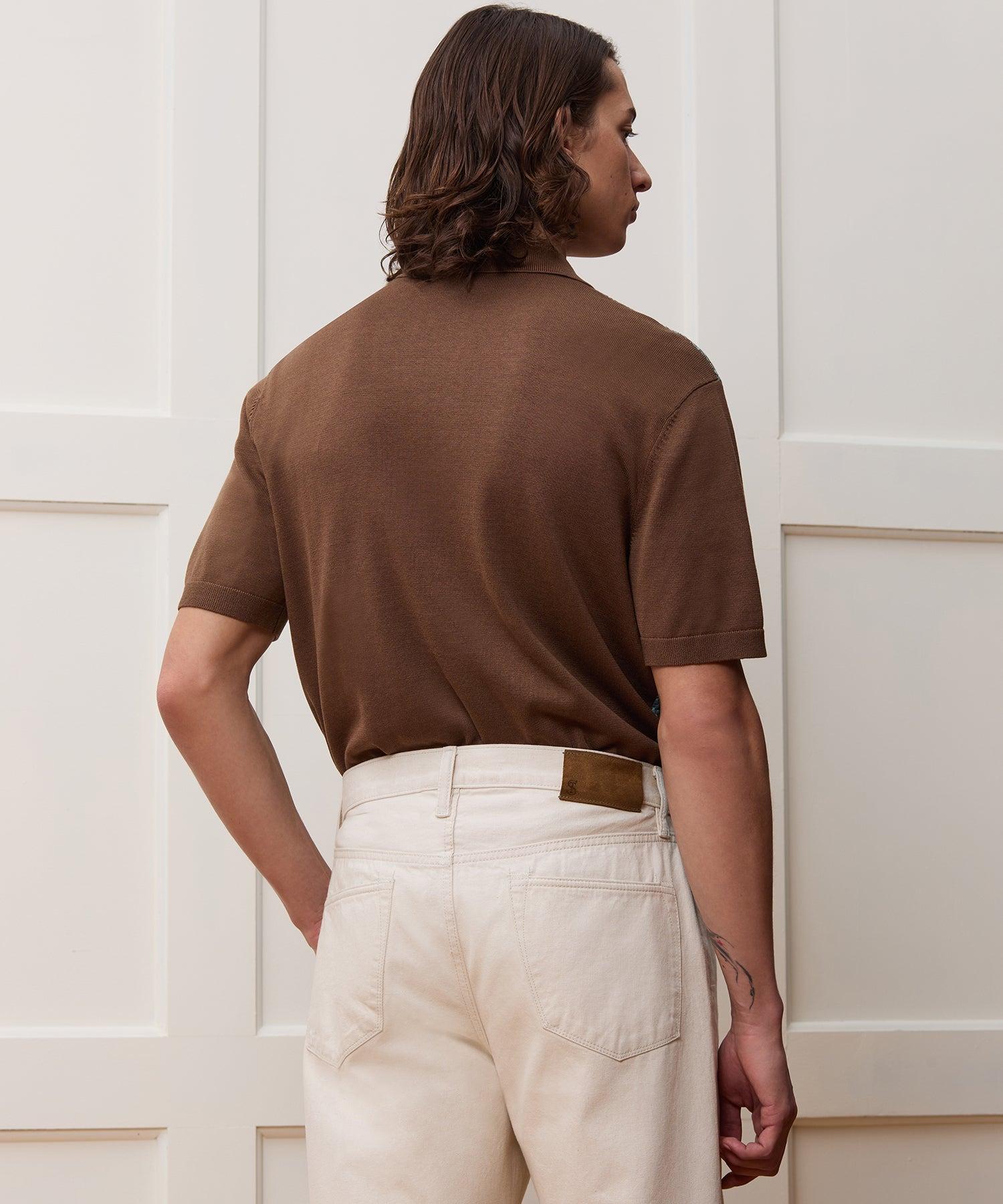 Cotton-Silk Sweater Polo Product Image