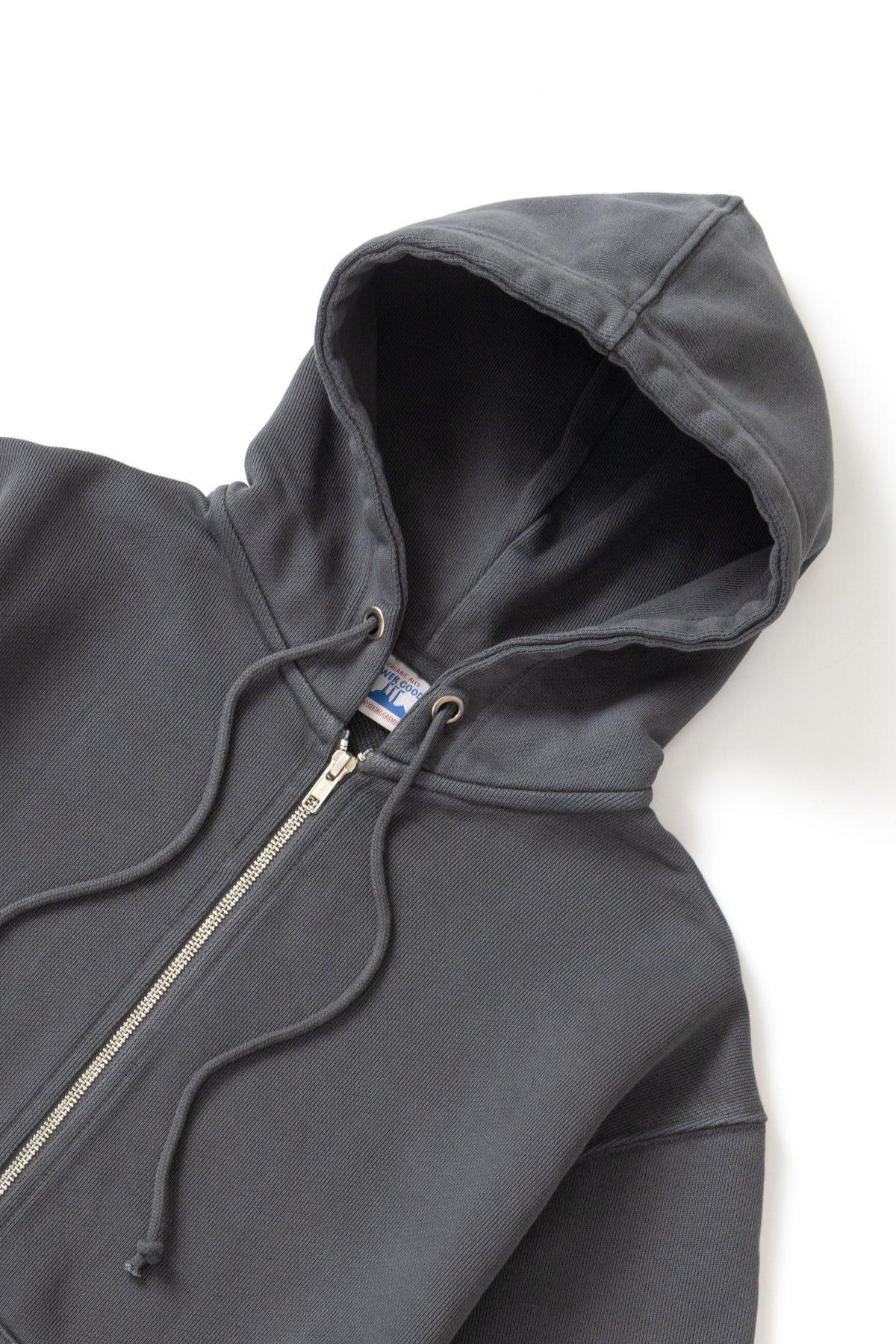 Power Goods - Loopback Zip Hoodie - Washed Black Product Image