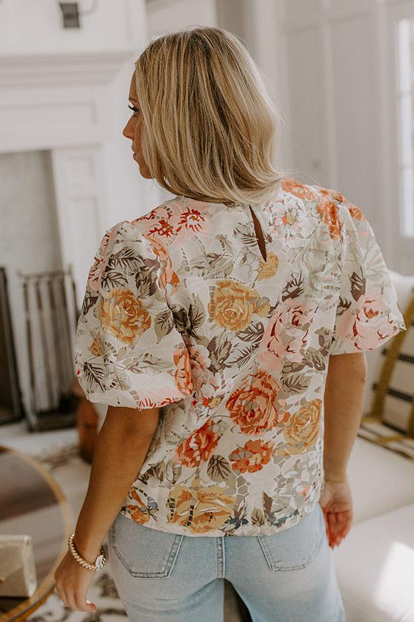 Tea Garden Chic Floral Top Product Image