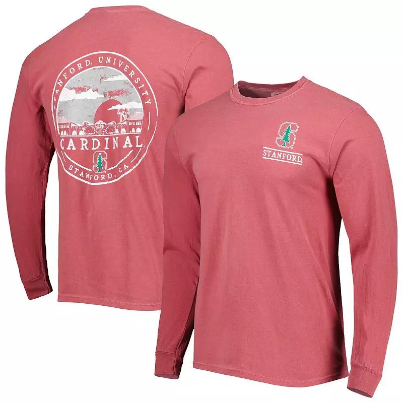 Men's Cardinal Stanford Cardinal Circle Campus Scene Long Sleeve T-Shirt, Size: XL, Red Product Image