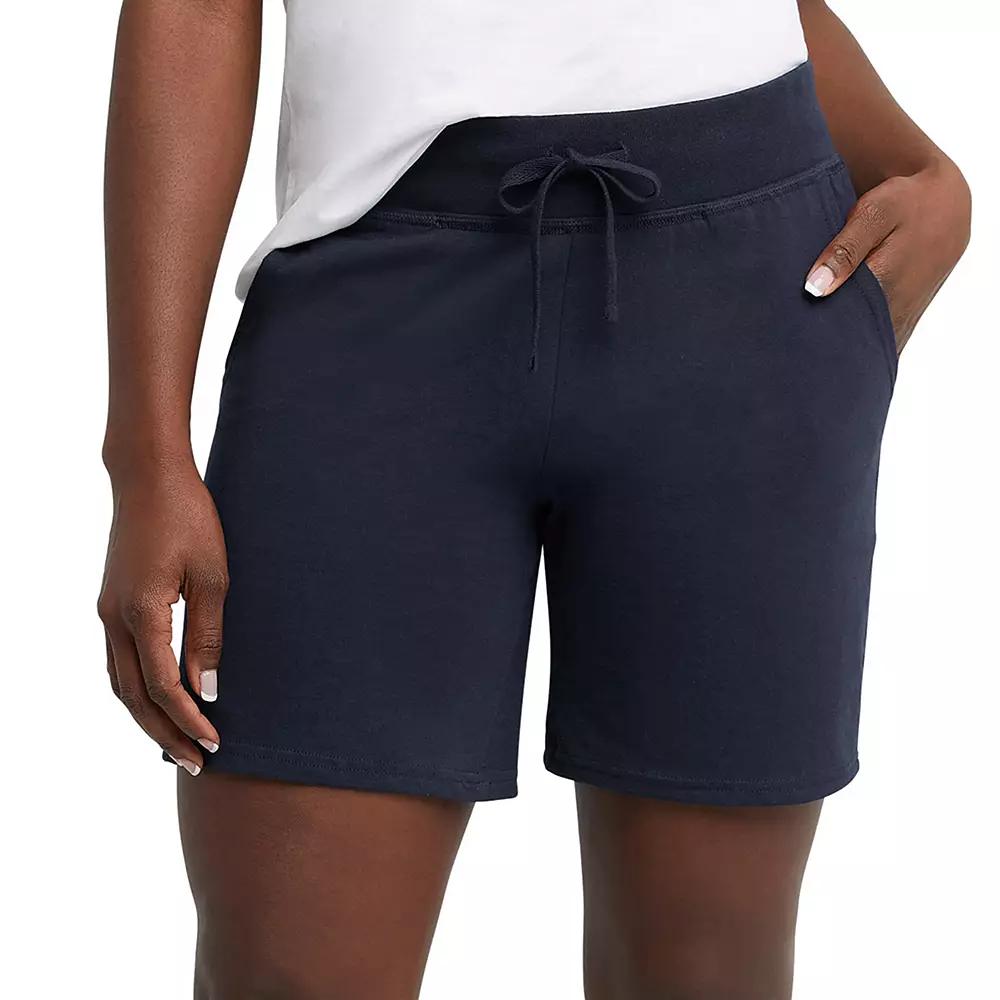 Women's Hanes® Jersey Drawstring Shorts,  Product Image