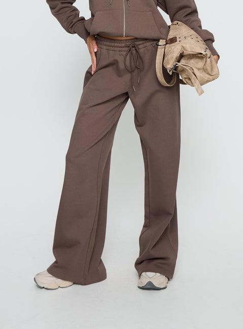All Day Straight Leg Sweatpants Mocha Product Image