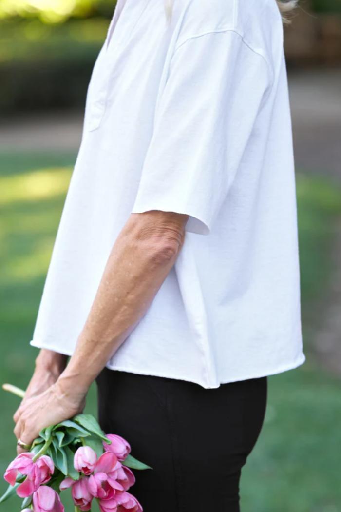 Patty Popover Short-Sleeve Henley Product Image