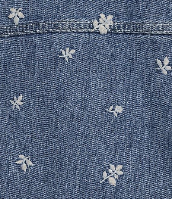 Chelsea & Violet Elliana Denim Floral Embordered Long Sleeve Coordinating Jacket Product Image