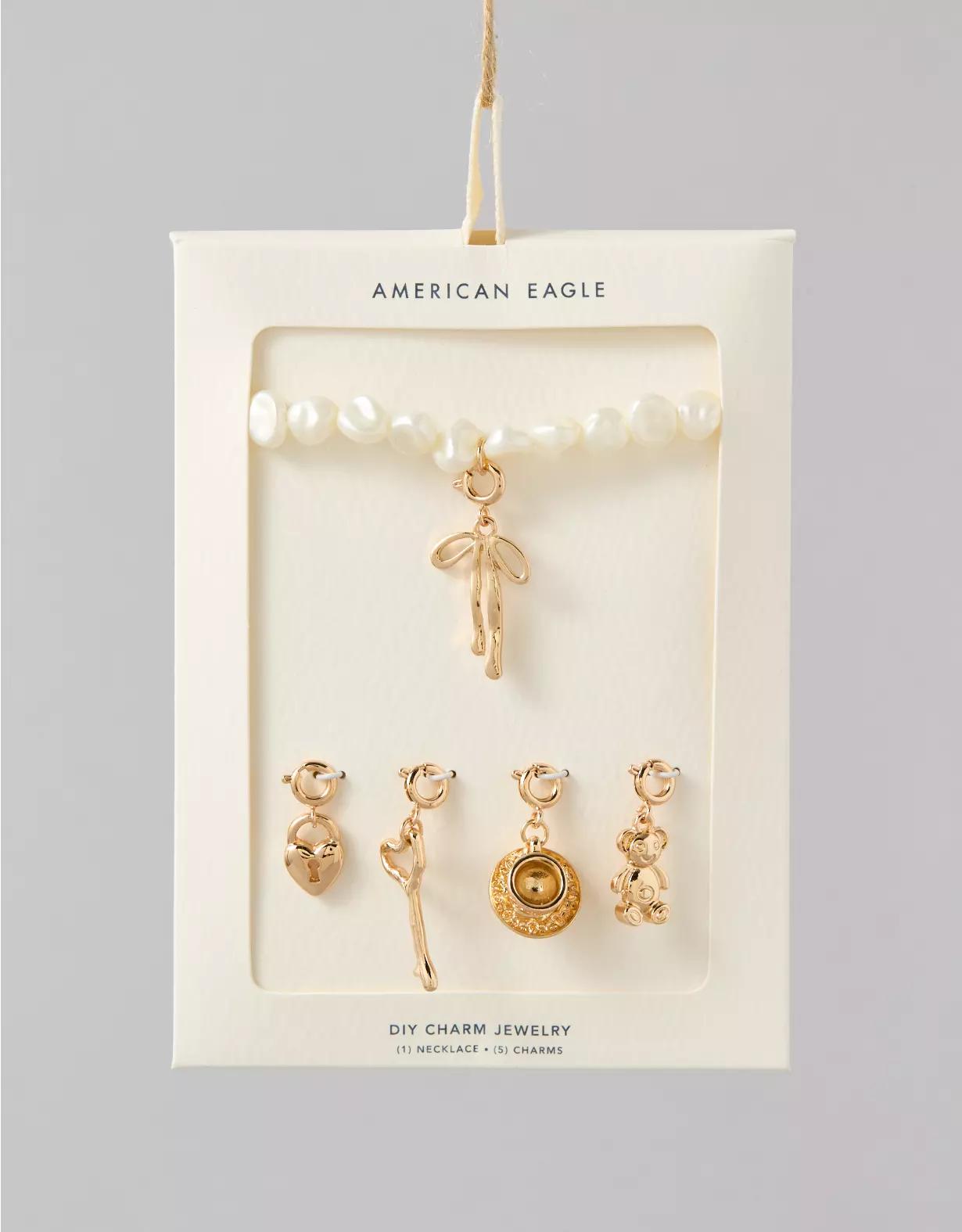 AEO Pearl Charm Kit Necklace Product Image