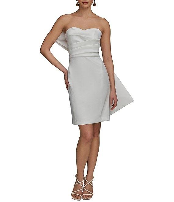 Donna Karan Sweetheart Neck Bow Sheath Dress Product Image