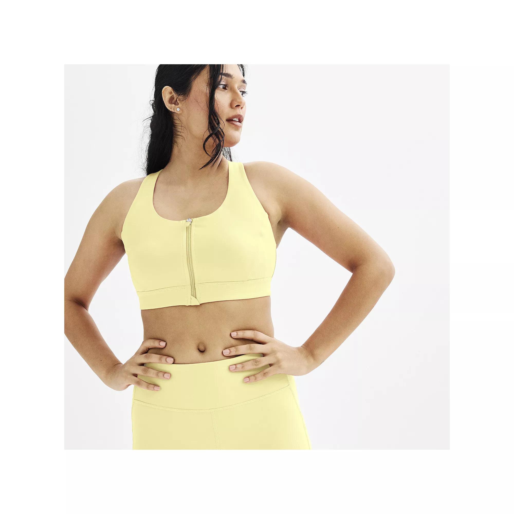 Women's Tek Gear® Ultrastretch Medium Support Zip Front Sports Bra,  Product Image