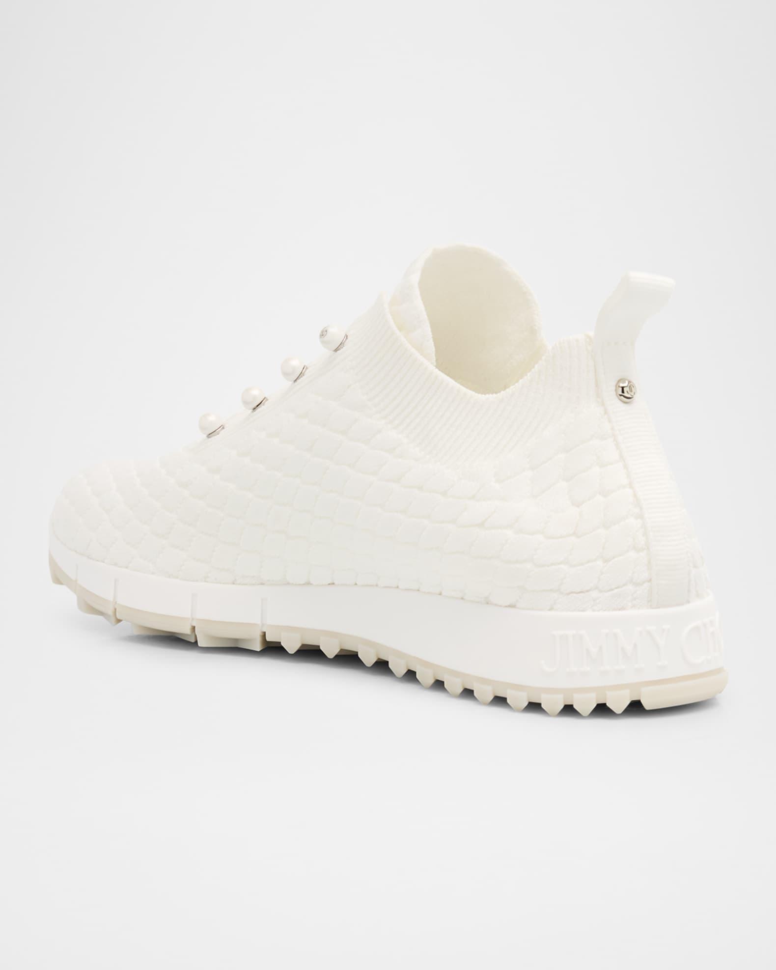 Veles Cotton Knit Pearly Stud Sneakers Product Image