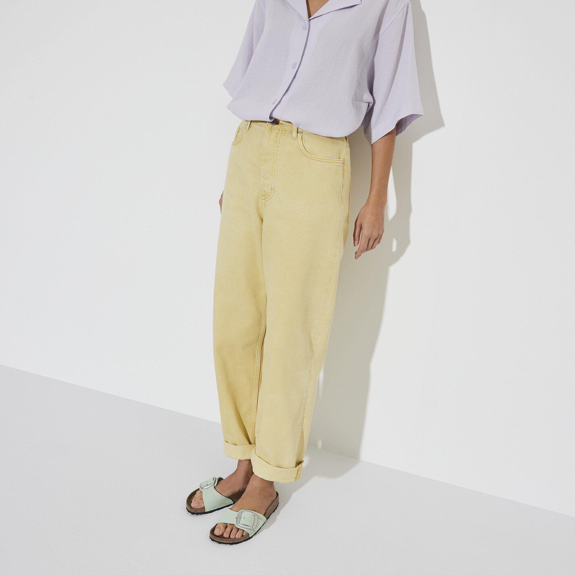 Madrid Big Buckle Nubuck Leather Ecru Product Image