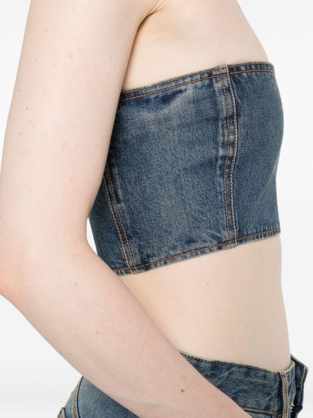 cropped denim top Product Image