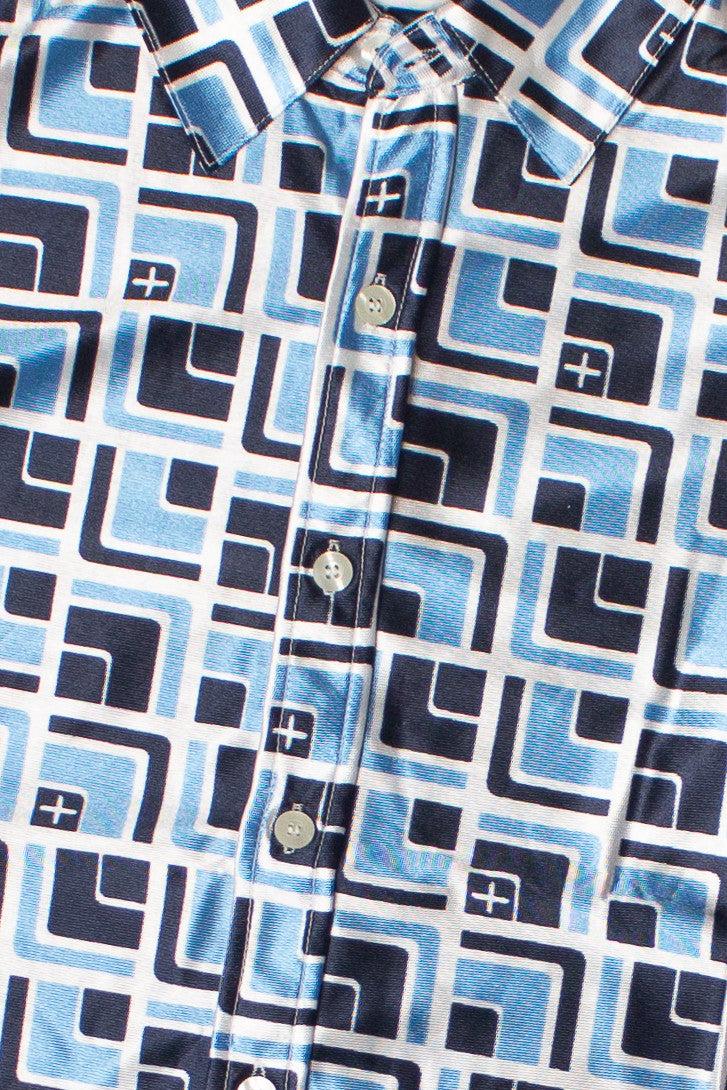 Mod 70's Square Long Sleeve Button Down Shirt Product Image