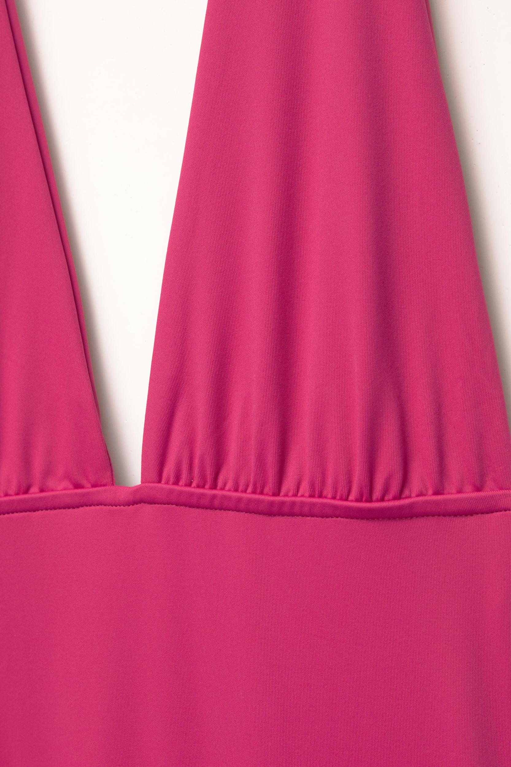 Polyamide V-neck midi dress Product Image