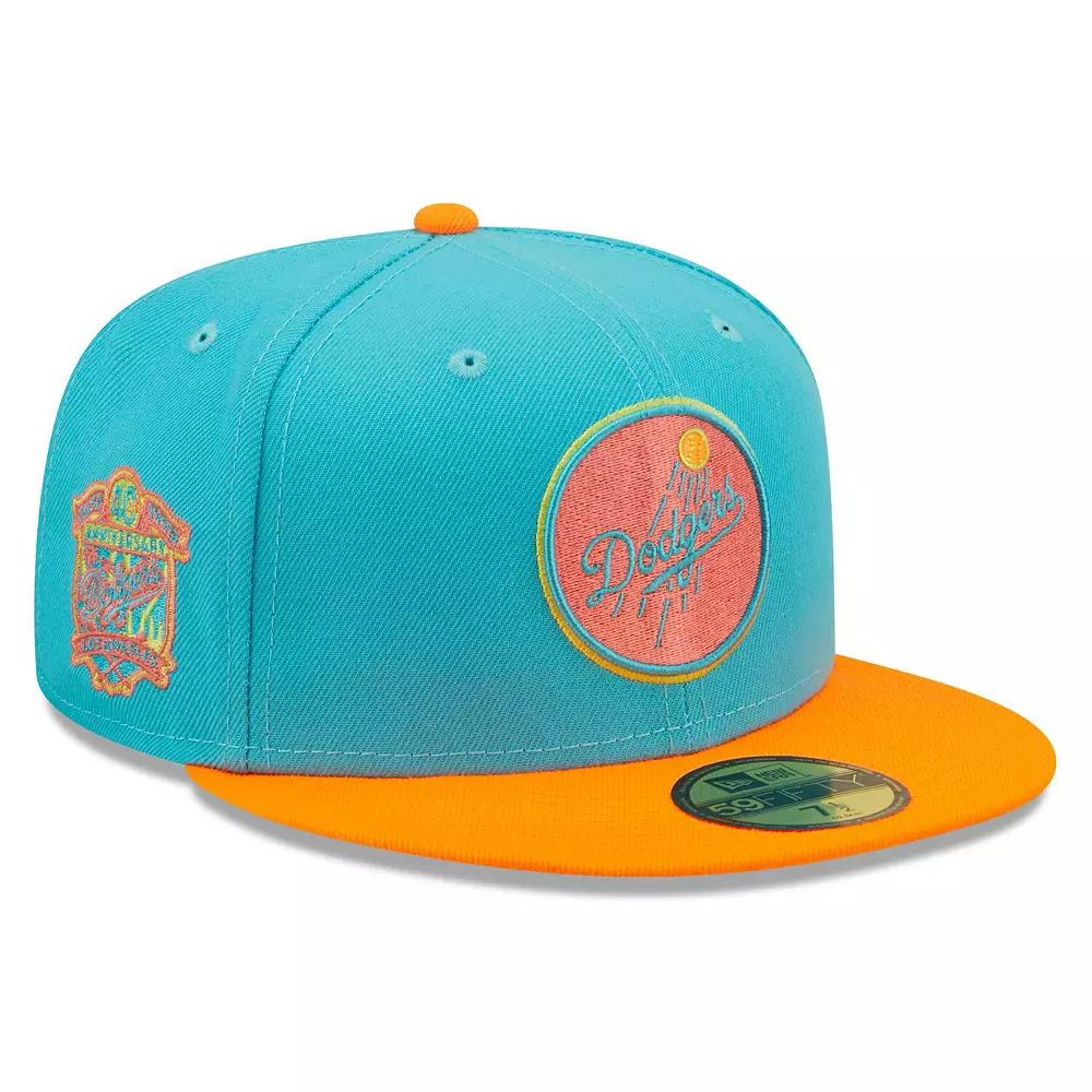 Men's New Era Blue/Orange Los Angeles Dodgers Vice Highlighter 59FIFTY Fitted Hat,  Product Image