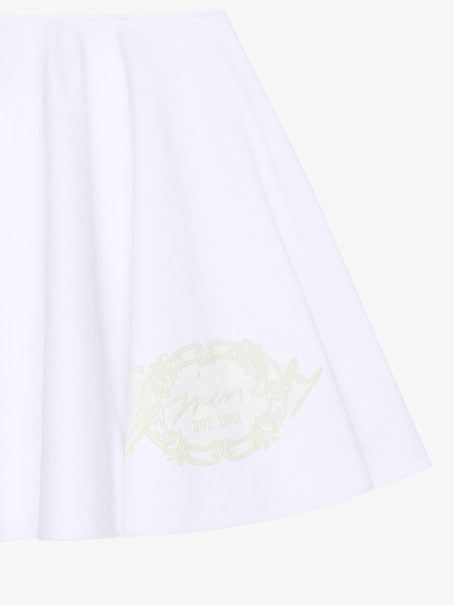 Skirt in cotton with GIVENCHY medallion Product Image