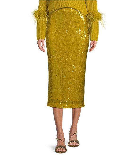 Antonio Melani Iman Sequin High Rise Pencil Midi Skirt Product Image