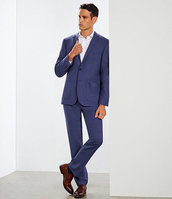 Murano Collezione Alex Slim Fit Performance Bi-Stretch Solid Suit Separates Flat Front Dress Pants Product Image