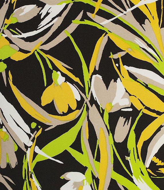 Kasper Plus Size Printed Knit Jersey Cowl Neck Cap Sleeve Coordinating Top Product Image