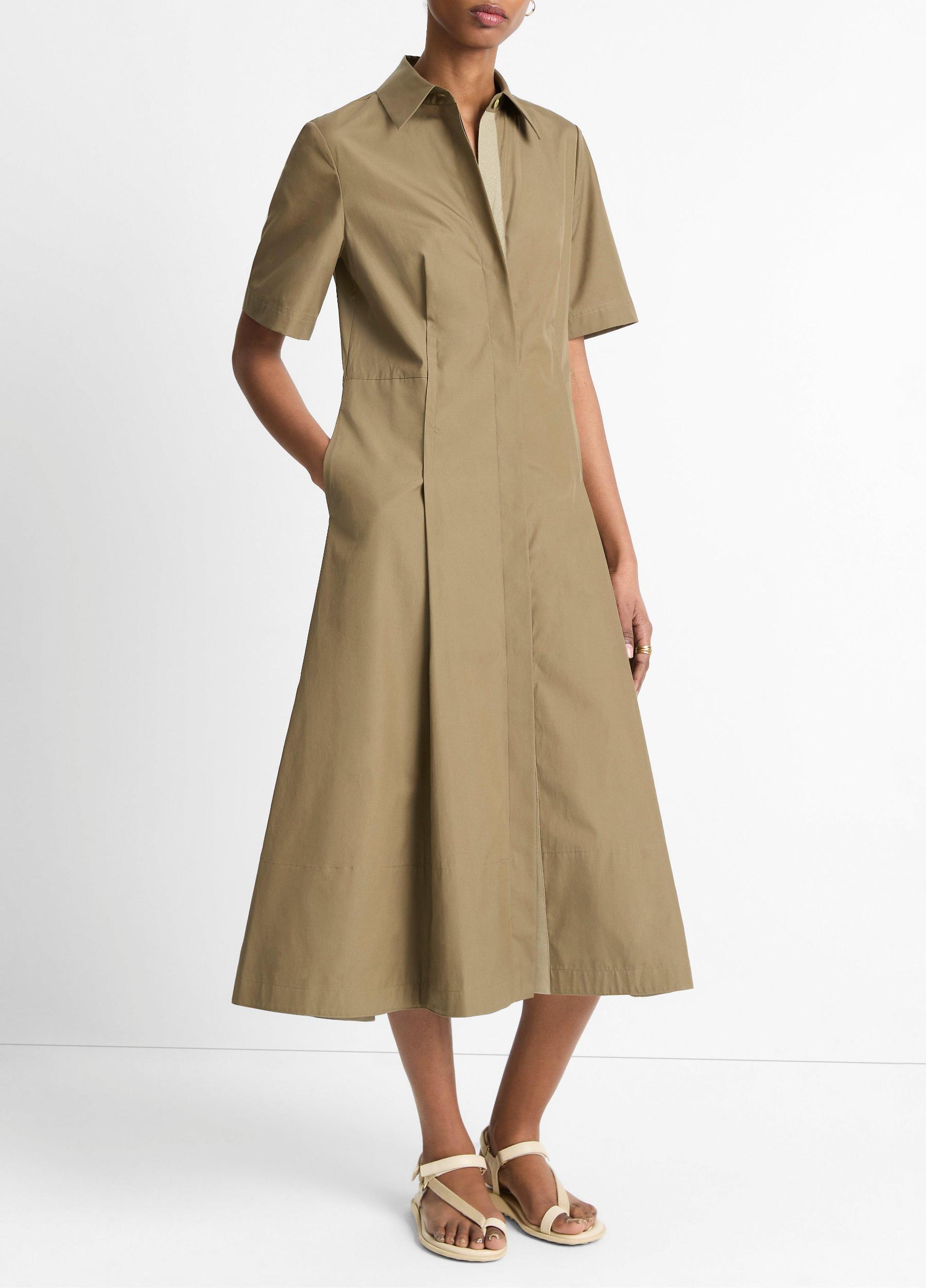Canvas Tape Cotton Shirt Dress Product Image