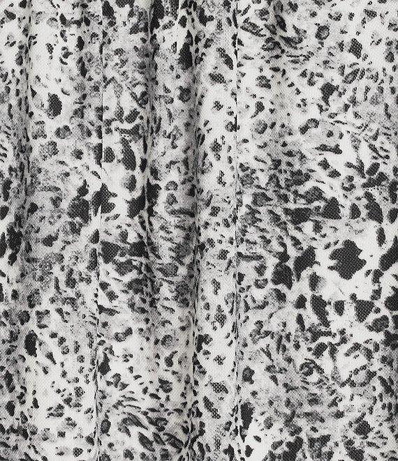 Intro Soft Mesh Mini Animal Print 3/4 Romantic Sleeve Top Product Image