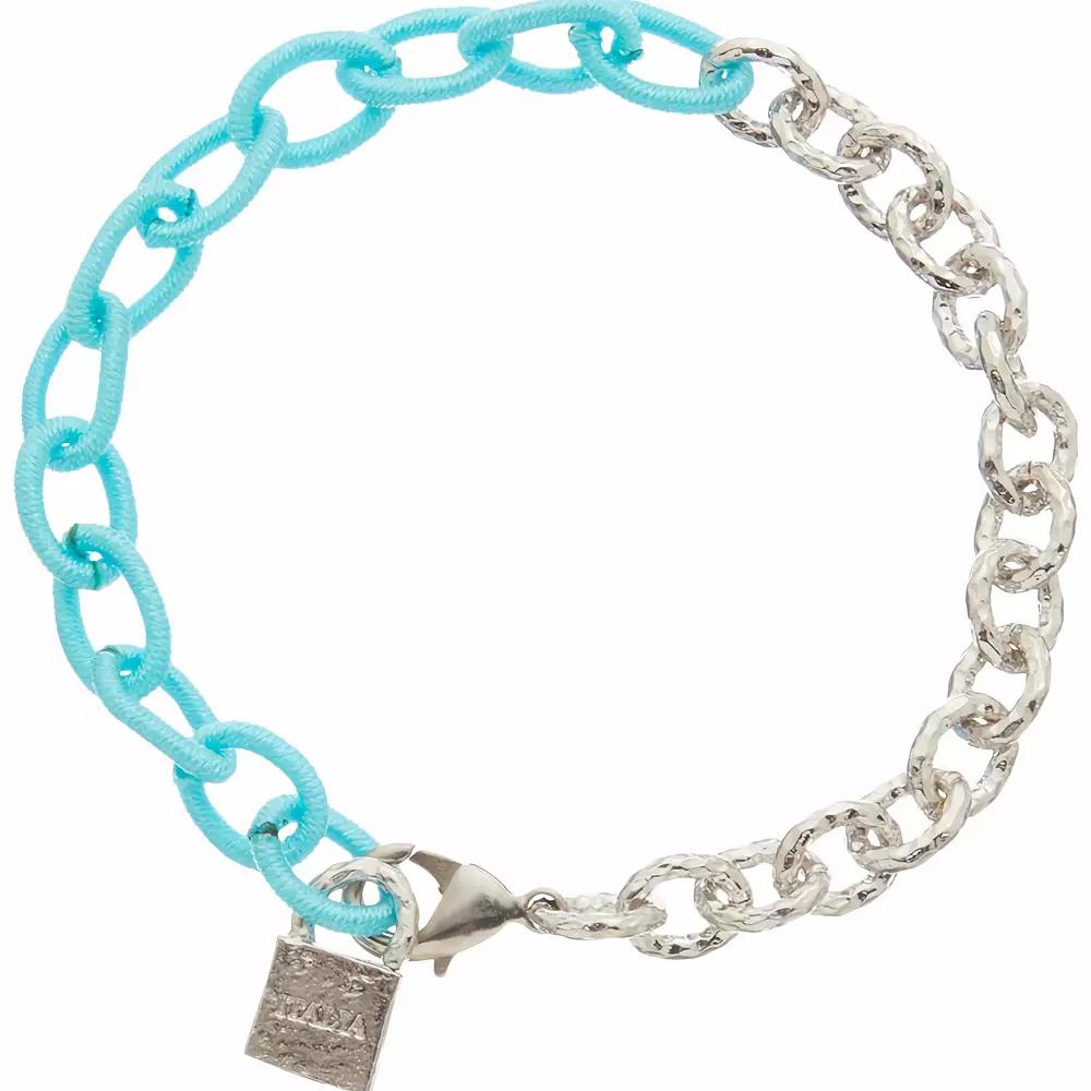 Juvell 18k Gold Plated Two Tone Link Bracelet, Women's, Size: 6.5-7.5"AD, Silver Tone Product Image